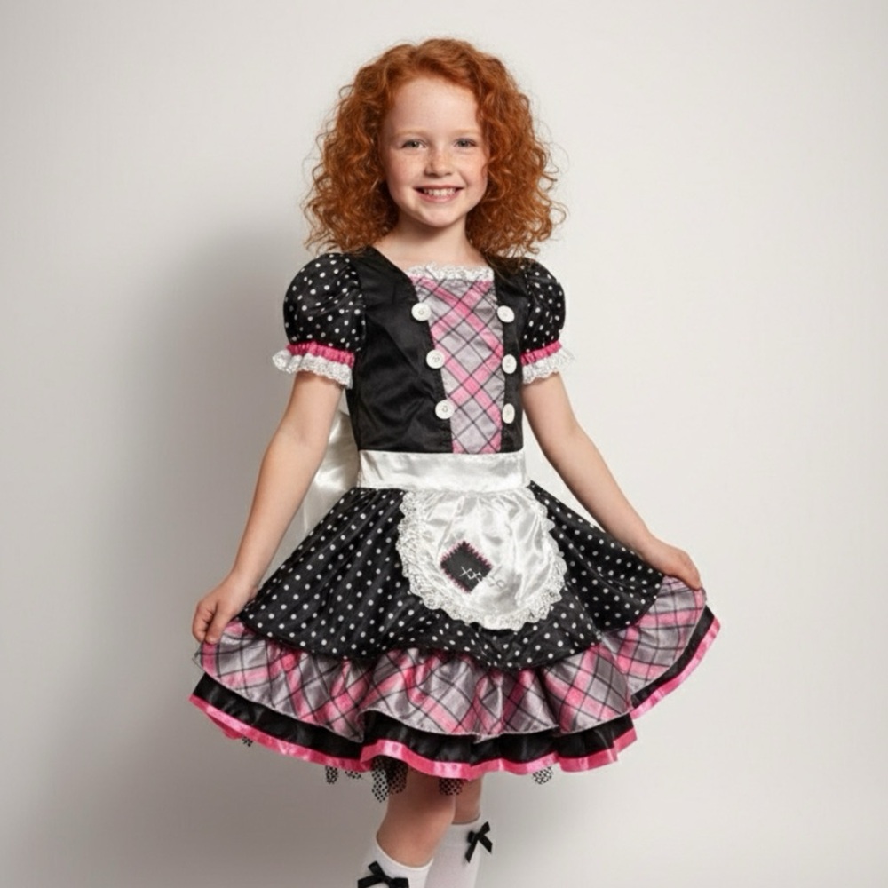 Spirit Halloween Damaged Doll Costume - Dress and headband